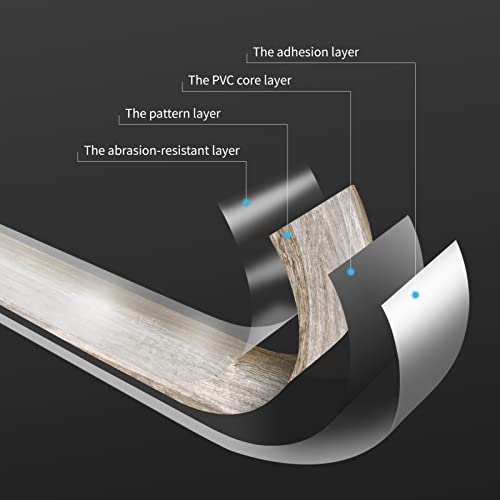 Art3d Peel and Stick Floor Tile Vinyl Wood Plank 36-Pack 54 Sq.Ft, Old Wood, Rigid Surface Hard Core Easy DIY Self-Adhesive Flooring Mega