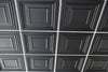 Art3d Decorative Drop Ceiling Tile 2x2 Pack of 12pcs, Glue up Ceiling Panel Square Relief in Black