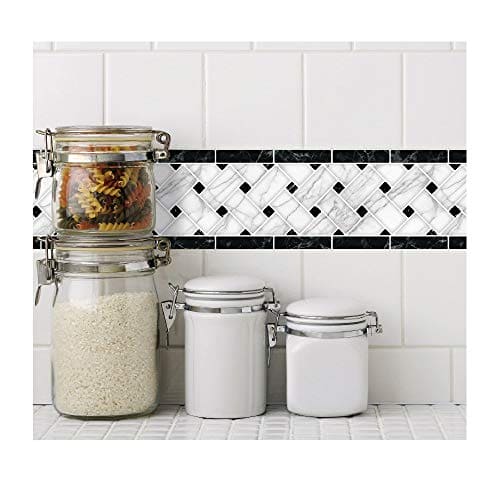 Art3d 10-Sheet Peel and Stick Tile Backsplash - 12.4"x5" Self-Adhesive Decorative Waist Line Mosaic Tiles for Kitchen and Bathroom MEGA