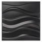 Art3d PVC 3D Panel for Interior Wall Decor, Wavy Textured Tile, 12-Pack 19.7 x 19.7in. Black MEGA