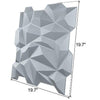 Art3d PVC 3D Diamond Wall Panel Jagged Matching-Matt Silver, for Residential and Commercial Interior Decor