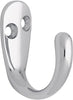 Durable, Elegant, Chrome Single Clothing Hook with Screws, Ideal for use in bedrooms, bathrooms and closets - CHGM086