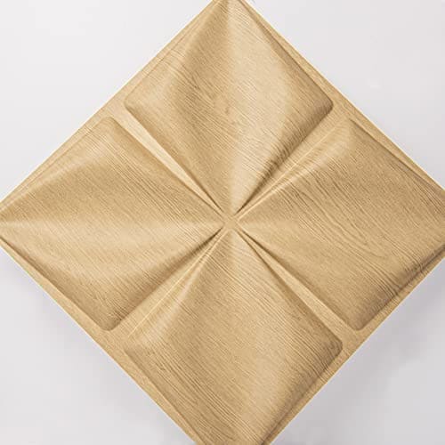 Art3d Wood Brown 3D Wall Panel PVC Flower Design Cover 32 Sqft, for Interior Wall Decor in Living Room,Bedroom,Lobby,Office,Shopping Mall MEGA