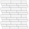 Art3d Thickened Peel and Stick Backsplash Tile Oblong in White, 10 Sheets 12x12in.