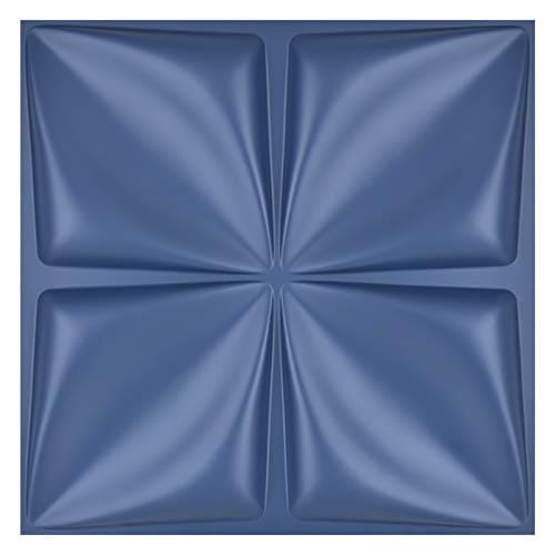 Art3d Navy Blue 3D Wall Panel PVC Flower Design Cover 32 Sqft, for Interior Wall Decor in Living Room,Bedroom,Lobby,Office,Shopping Mall MEGA