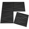 Art3d PVC Wave Panels for Interior Wall Decor, Black Textured 3D Wall Tiles, 19.7