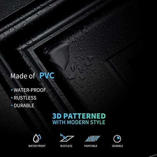Art3d Decorative Drop Ceiling Tile 2x2 Pack of 12pcs, Glue up Ceiling Panel Square Relief in Black MEGA