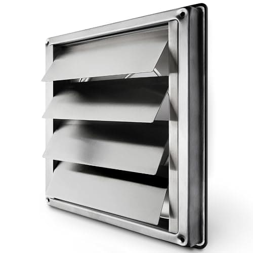 calimaero VKE 4" Inch Dryer Vent Cover Outdoor Stainless Steel Grille Dryer Vent Exterior Wall Vent Moving Flaps Ebuystt