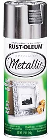 Rust-Oleum Specialty Metallic Silver/Gold Spray Paint, Bright Reflective Finish, Any Angle Spray Nozzle, Indoor and Outdoor Use, 11oz. Ideal for  Wood, Metal, Plaster, Masonry and Unglazed Ceramic - 1915830