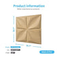 Art3d Wood Brown 3D Wall Panel PVC Flower Design Cover 32 Sqft, for Interior Wall Decor in Living Room,Bedroom,Lobby,Office,Shopping Mall MEGA