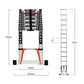 ALPURLAD Telescoping Ladder 10.5FT Aluminum Extension Ladders Lightweight Collapsible Ladder Telescopic Ladders for RV, Loft, Attic, Home, 330lbs Capacity ebuystt