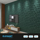 Art3d Textures 3D Wall Panels Army Green Diamond Design for Interior Wall Decor Pack of 12 Tiles 32 Sq Ft (PVC) MEGA