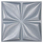 Art3d Matt Grey Silver 3D Wall Panel PVC Flower Design Cover 32 Sqft, for Interior Wall Decor in Living Room,Bedroom,Lobby,Office,Shopping Mall MEGA