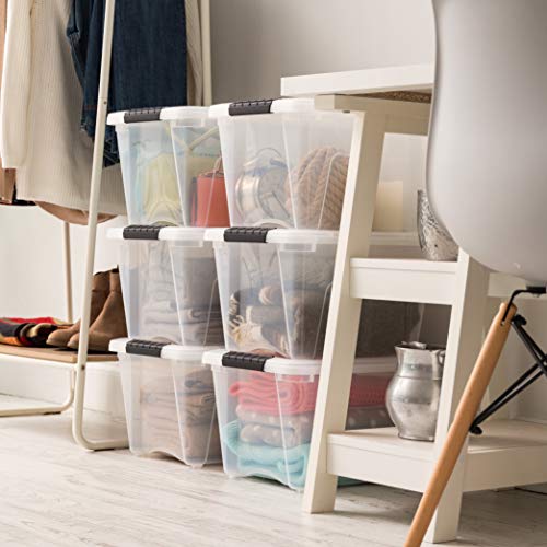 IRIS USA TB Clear Stack & Pull Storage Box, 5 Qt, 10 Count ebuystt