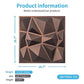 Art3d Textures 3D Wall Panels Antique Copper Diamond Design for Interior Wall Decor Pack of 12 Tiles 32 Sq Ft (PVC) MEGA