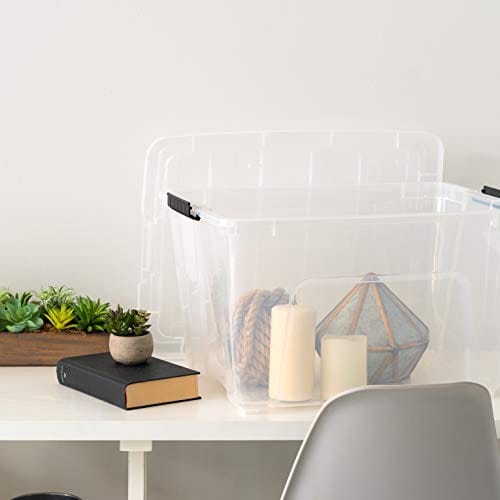 IRIS USA TB Clear Stack & Pull Storage Box, 5 Qt, 10 Count ebuystt