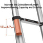 ALPURLAD Telescoping Ladder 10.5FT Aluminum Extension Ladders Lightweight Collapsible Ladder Telescopic Ladders for RV, Loft, Attic, Home, 330lbs Capacity ebuystt