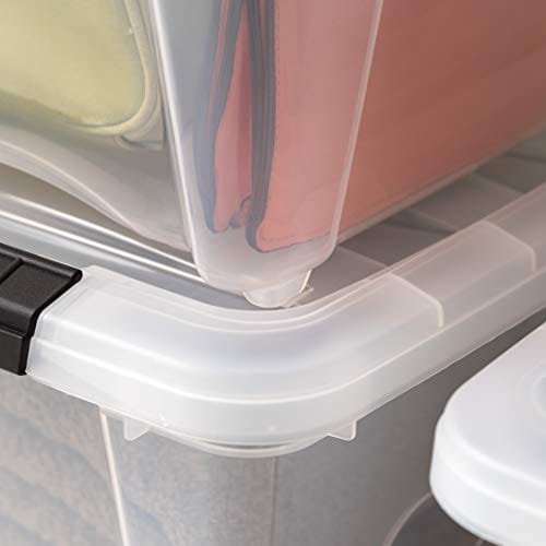 IRIS USA TB Clear Stack & Pull Storage Box, 5 Qt, 10 Count ebuystt