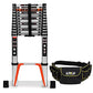 ALPURLAD Telescoping Ladder 10.5FT Aluminum Extension Ladders Lightweight Collapsible Ladder Telescopic Ladders for RV, Loft, Attic, Home, 330lbs Capacity ebuystt