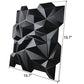 Art3d PVC 3D Diamond Wall Panel Jagged Matching-Matt Black, for Residential and Commercial Interior Decor MEGA
