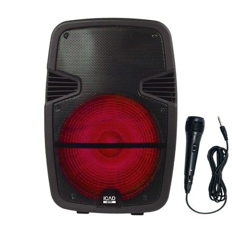 Gemini Portable Bluetooth Speaker 2-way 15 inch Bluetooth LED speaker is designed to be the life of the party.  - GSX-L515BTB