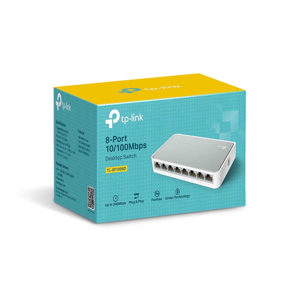 TP-LINK 8 PORT 10/100 mbps Desktop Switch The TL-SF1008D Fast Ethernet Switch is designed for SOHO (Small Office/Home Office) or workgroup users - TL-SF1008D Hannah's Variety Store