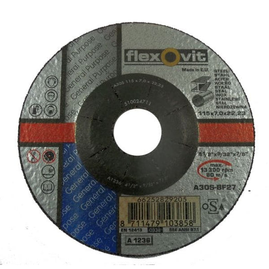 METAL GRINDING DISC 4 1/2 X 9/32 X 7/8 SEGRO - 44778 MEGA