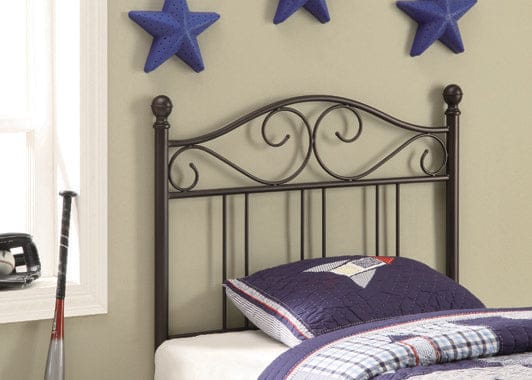 Scroll Twin Headboard Dark Bronze - 450103T A-Z Store Nadia