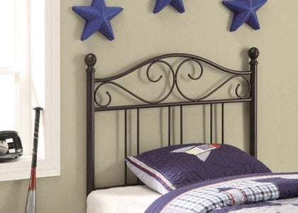 Scroll Twin Headboard Dark Bronze - 450103T