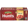 Hunt's Diced Tomatoes 8 Units / 411 g / 14.25 oz Enjoy the delicious taste of Hunt's chopped tomatoes. The flavor of Hunt's plant-ripened tomatoes enhances pizzas, casseroles, stews and chili con carne-176219