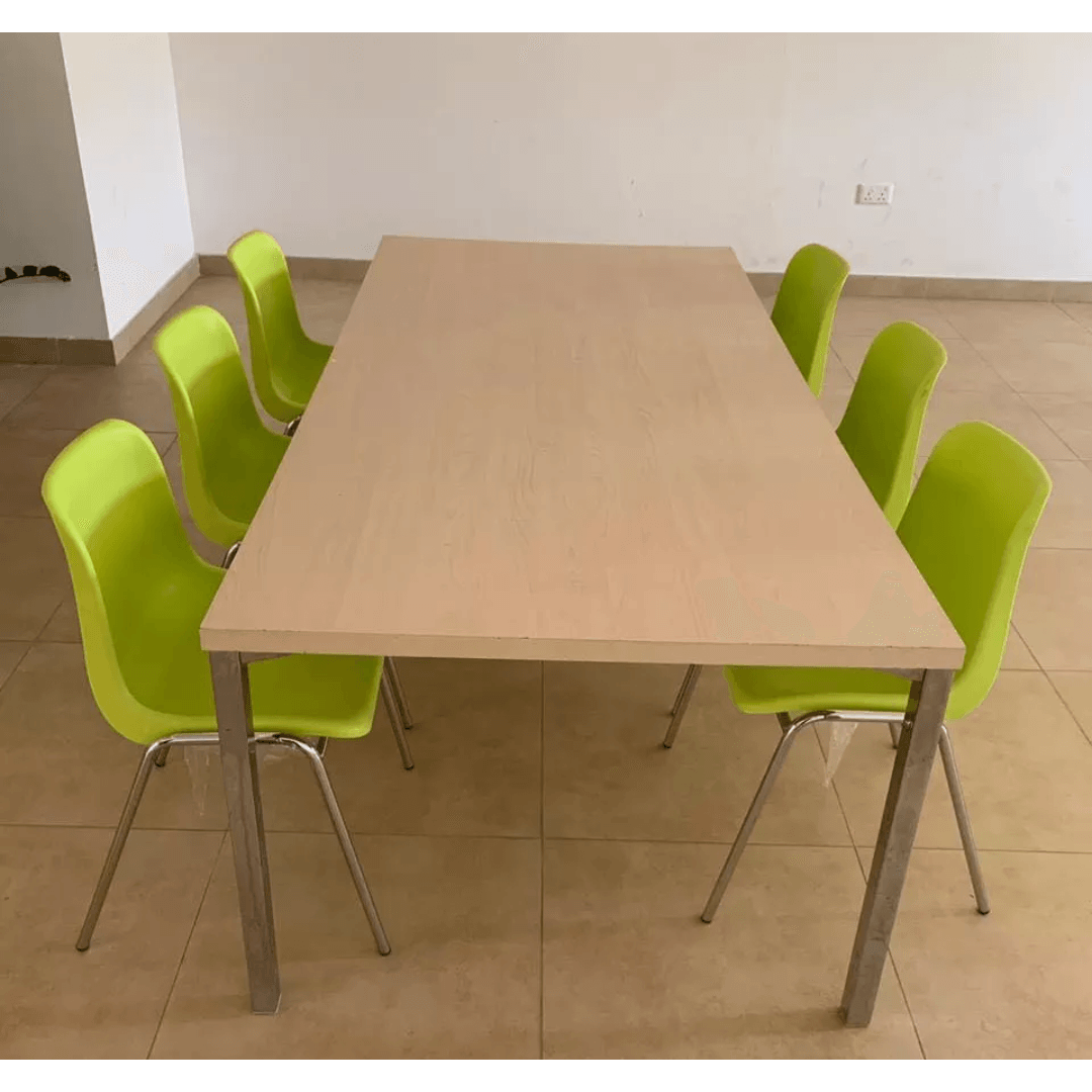Plastic Stacking Chairs with Metal Legs, ideally for Commercial or Residentials, chair can be placed in Restaurants, Dining Cabins, Dinning Room, Kitchen, Bedroom Side Chair, Indoor Porch -  PSC01 ebuystt