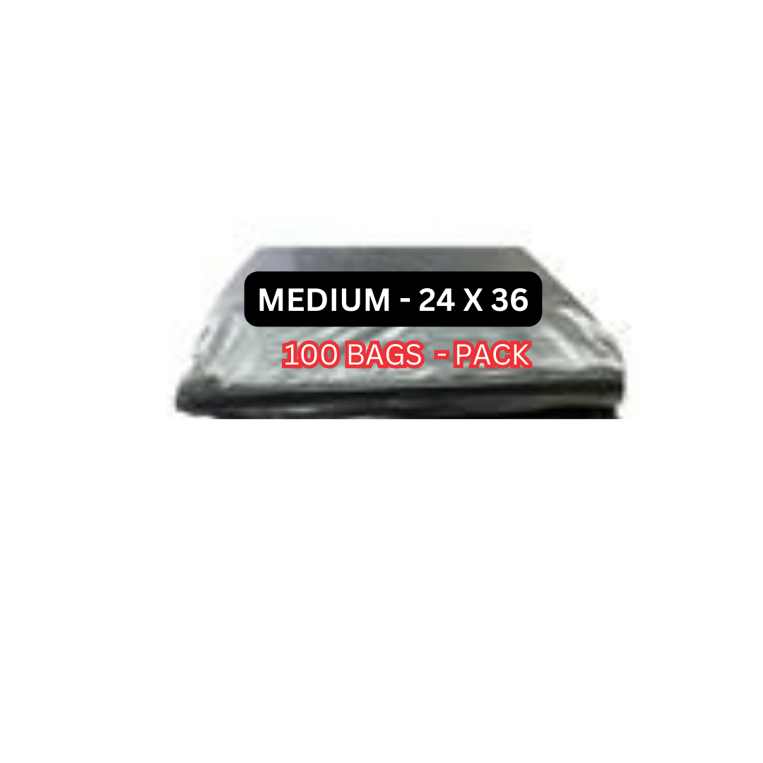 Mega Luxe Garbage Bags, ideally for cleanup jobs all around the home or office with strength and large capacity - Black.(Small, Medium, Large, Jumbo) - GB0004 ebuystt