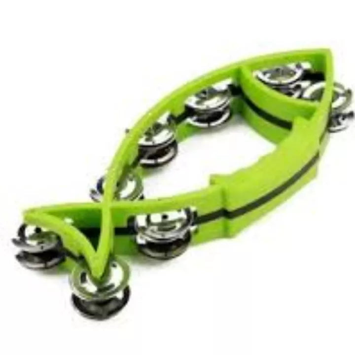 MT9 Dadi FISH TAMBOURINE  Fish Shaped TambourineHeavy dutyFeatures jingle bells, can create clear and resonant sounds-MT-9 Hannah's Variety Store
