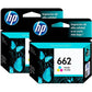 HP Ink 662 Tri Color 2pk Original HP Ink delivers up to 2x more prints than refill cartridges. Save time and money with convenient multipacks-888663 Hannah's Variety Store