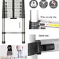 Dayplus 12.5FT/3.8M Stainless Steel Telescopic Ladder Foldable Telescoping Extension Ladder Loft Ladder 330lb Load ebuystt