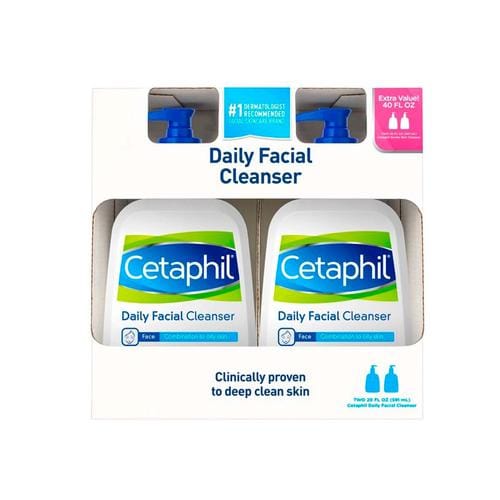 Cetaphil Facial Cleanser 2 Units / 592 ml Dermatologist recommended. Daily facial cleanser. Clinically proven to deep clean skin-417523