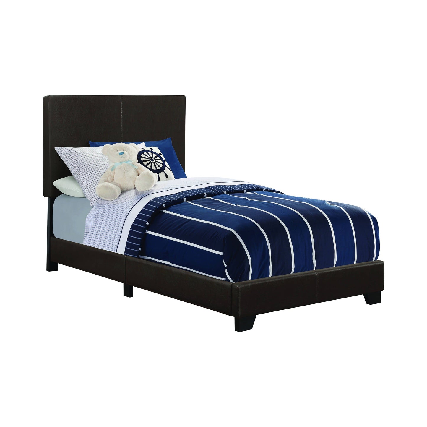 Dorian Upholstered Twin Bed Brown - 300762T Pie's Variety Store