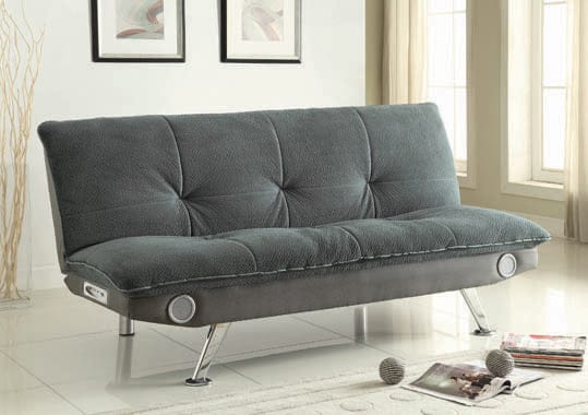 Odel Upholstered Sofa Bed With Bluetooth Speakers Grey Collection: Odel SKU: 500046 coastmega