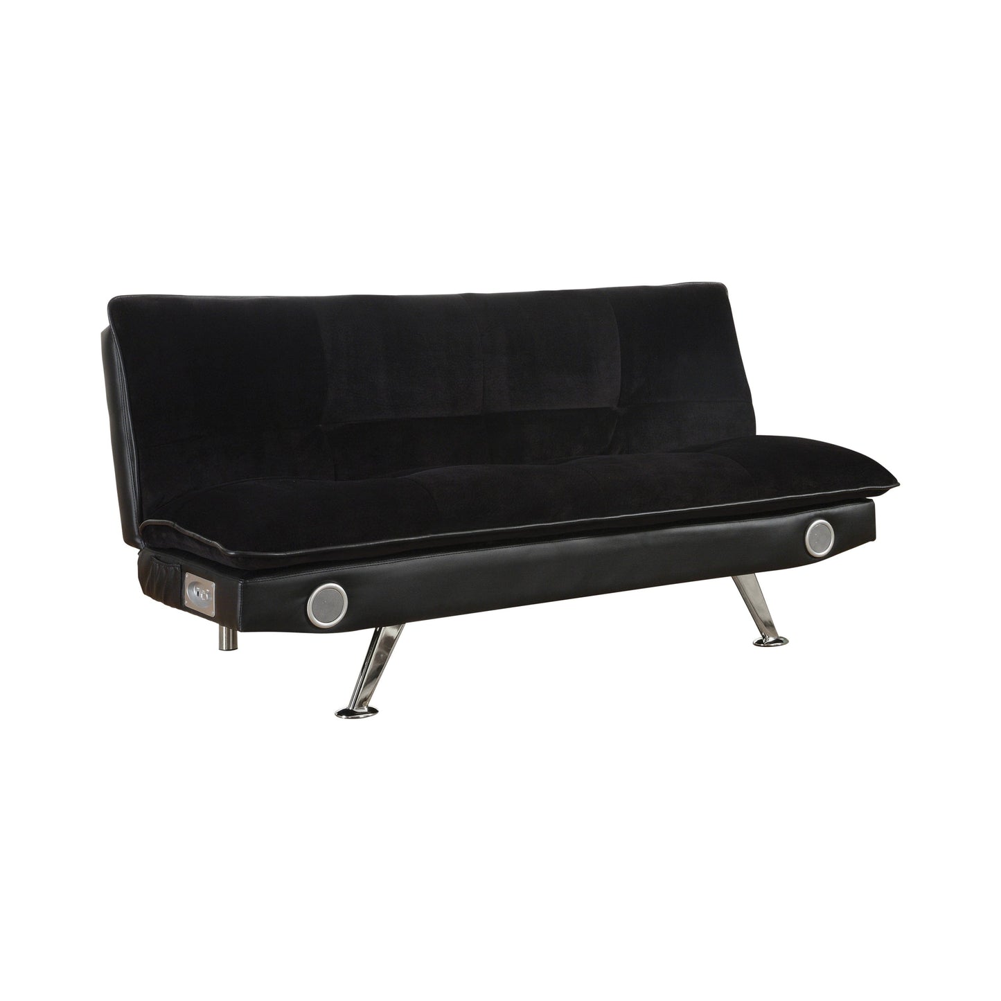 Odel Upholstered Sofa Bed With Bluetooth Speakers Black Collection: Odel SKU: 500187 coastmega