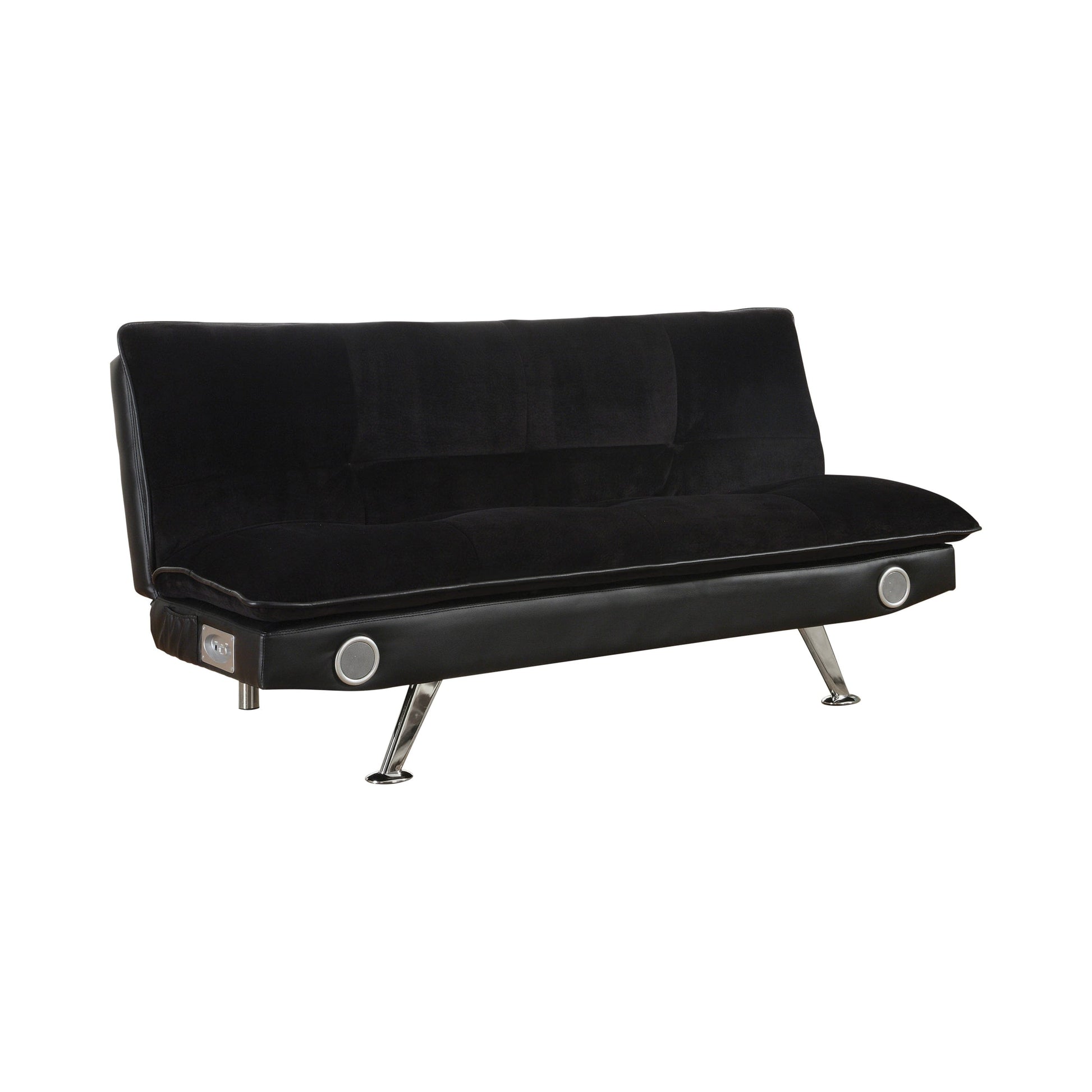 Odel Upholstered Sofa Bed With Bluetooth Speakers Black Collection: Odel SKU: 500187 coastmega