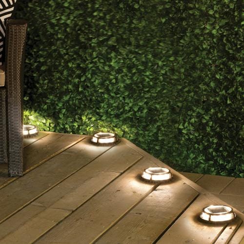 Sterno Home LED Multi-Solar Lights 4 Units Versatile Solar Powered Lighting for Decks-Stairs, Docks and Landscape Set Includes 4 Path Lights Aluminum Construction Easy Install-421595