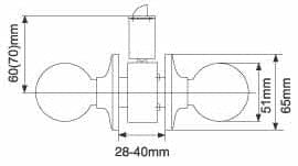 RAIDER Keyed Entry Lock Door Knob 3201 Antique Copper (AC) for Office or Front Door-3201 AC-ET MEGA