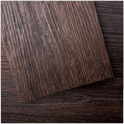 Art3d Peel and Stick Floor Tile Vinyl Wood Plank 36-Pack 54 Sq.Ft, Brown Stone, Rigid Surface Hard Core Easy DIY Self-Adhesive Flooring Mega