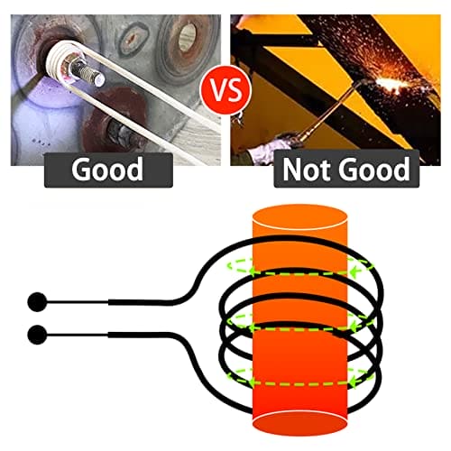 Solary Magnetic Induction Heater Kit, 1000W 110V Flameless Induction Heater with 4 Coil for Rusty Screw Removing EBUYSTT