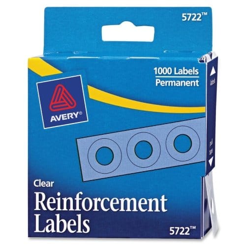 Avery Hole Reinforcements, White, 1000/Pack, PK - AVE05720 : Paper Reinforcements : Office Products ebuystt