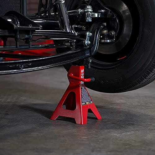 BIG RED AT42002R Torin Steel Car Jack Stands: 2 Ton (4,000 lb) Capacity, Red, 1 Pair EBUYSTT