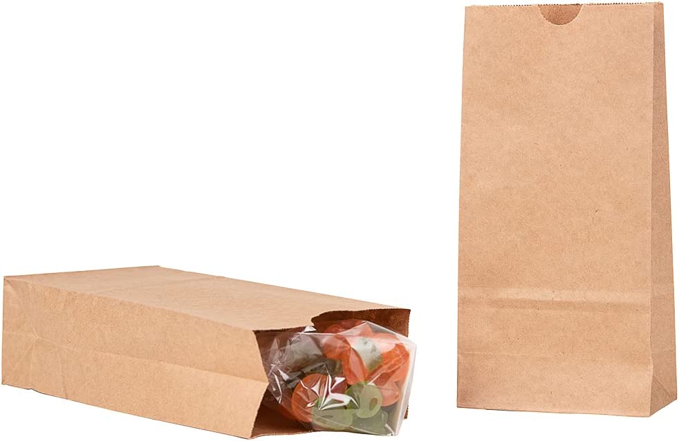 Brown Paper Lunch Bags, Paper Grocery Bags, Durable Kraft Paper Bags 10lb 100 Pack-  These multipurpose bags can hold canned foods, sandwiches and just about anything - 43100001004 Pie's Variety Store