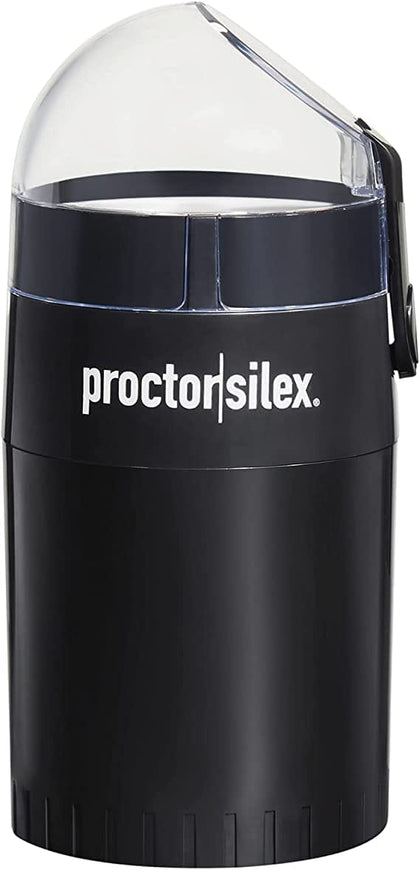 Proctor Silex Coffee Grinder #E167CY  is perfect for you whether you’re grinding coffee for a quick cup or a full pot. Conveniently grind peppercorns, fennel and other herbs and spices for recipes or to keep on hand in the kitchen.- 02233391391