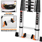 ALPURLAD Telescoping Ladder 10.5FT Aluminum Extension Ladders Lightweight Collapsible Ladder Telescopic Ladders for RV, Loft, Attic, Home, 330lbs Capacity ebuystt