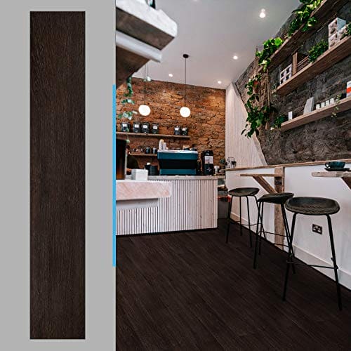 Art3d Peel and Stick Floor Tile Vinyl Wood Plank 36-Pack 54 Sq.Ft, Brown Stone, Rigid Surface Hard Core Easy DIY Self-Adhesive Flooring Mega